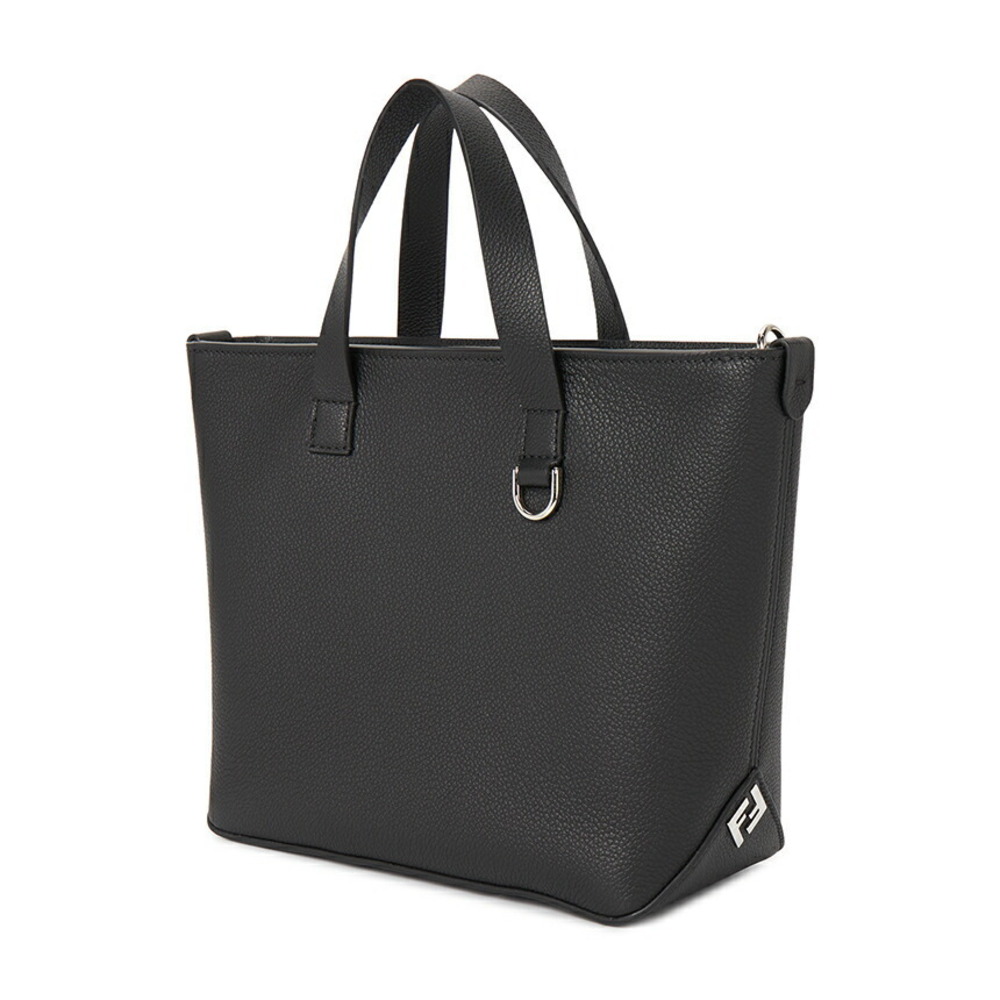 FENDI FF Jacquard Shopper Tote Shoulder Bag Brown